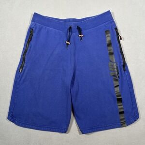 Nike Air Pivot V3 Sweat‎ Shorts Mens Sz XL Blue Cotton Zip Pockets 728275-455